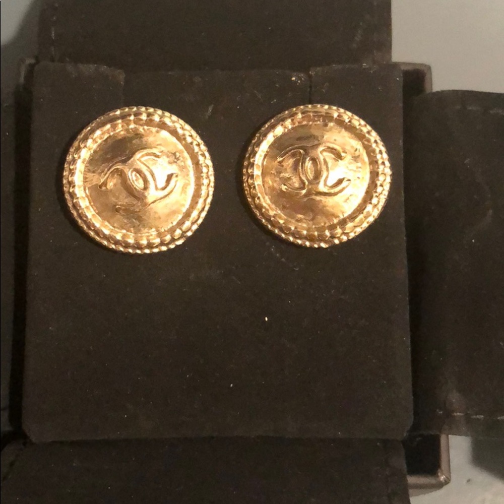 Authentic gold Chanel earrings